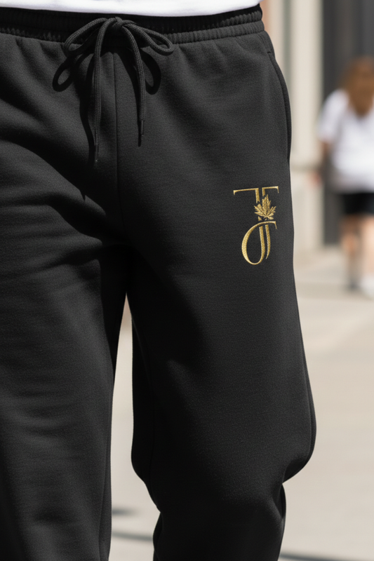 Unisex Sweatpants with Gold Embroidered Logo