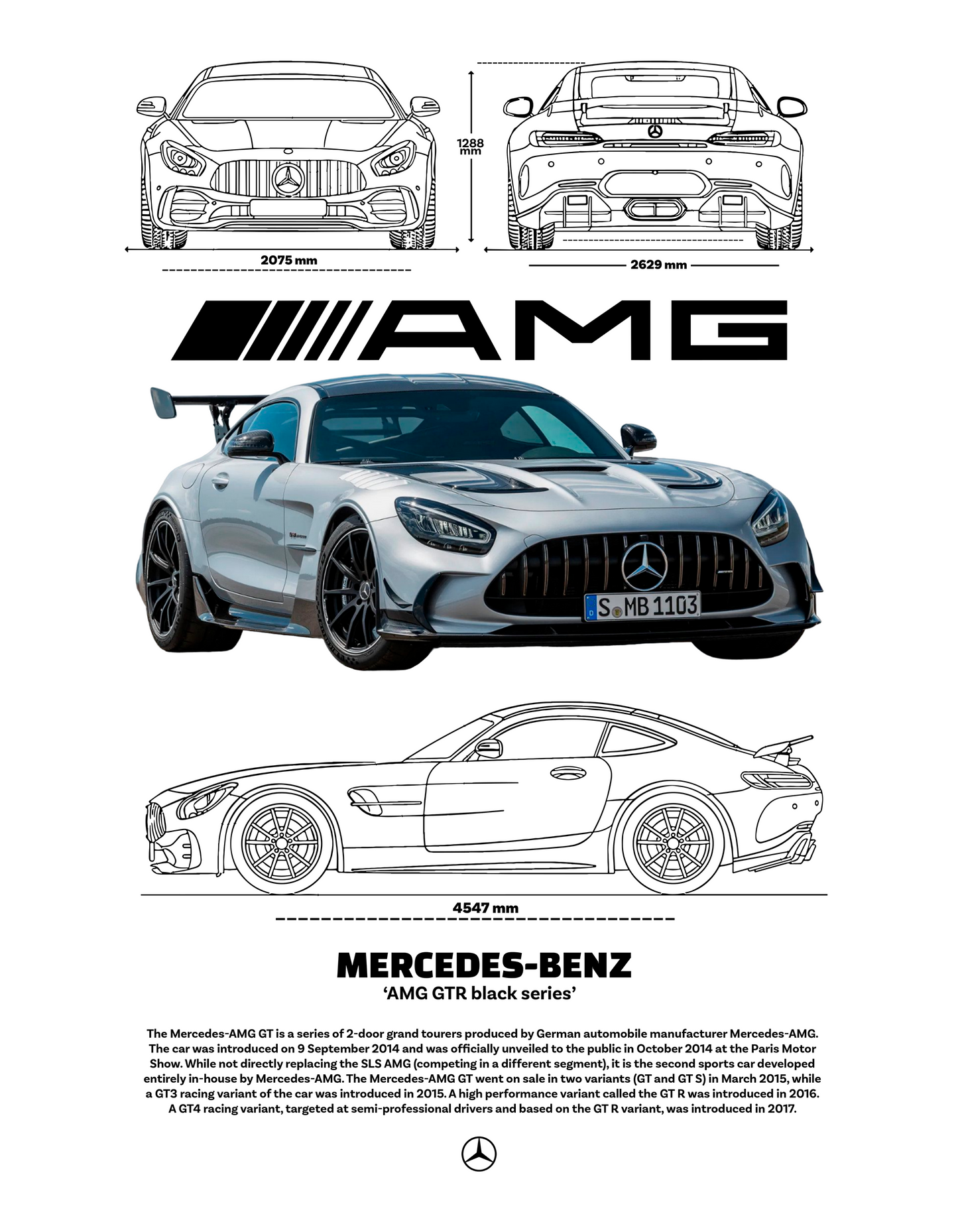 AMG Unisex Terry Oversized Tee