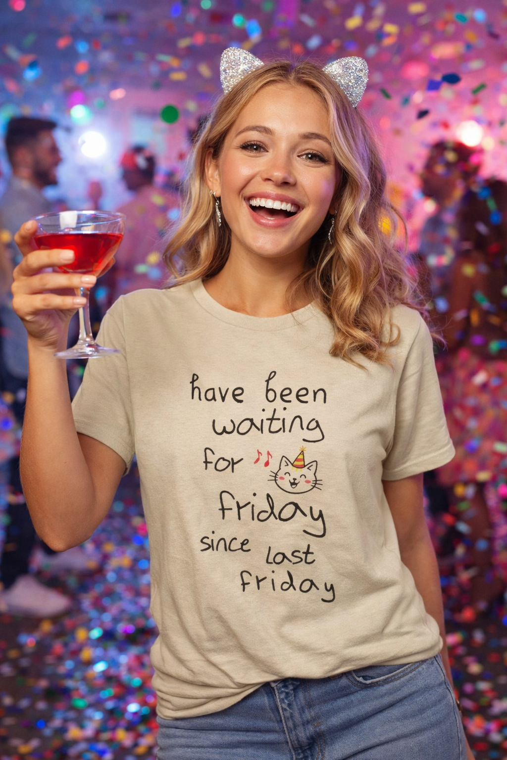 Waiting for Friday Since Last Friday – Unisex Oversized T-Shirt