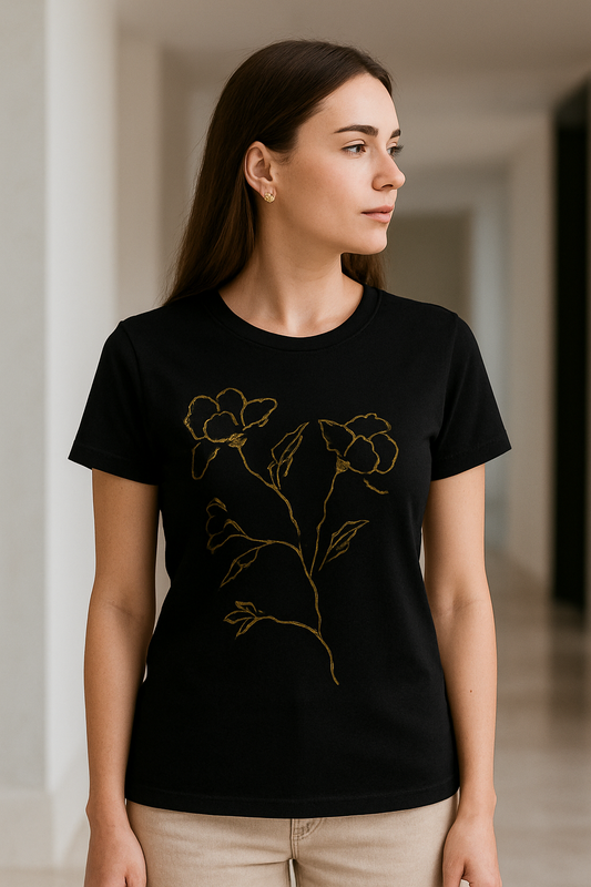 Golden Flower Floral Unisex T-Shirt | June First Store