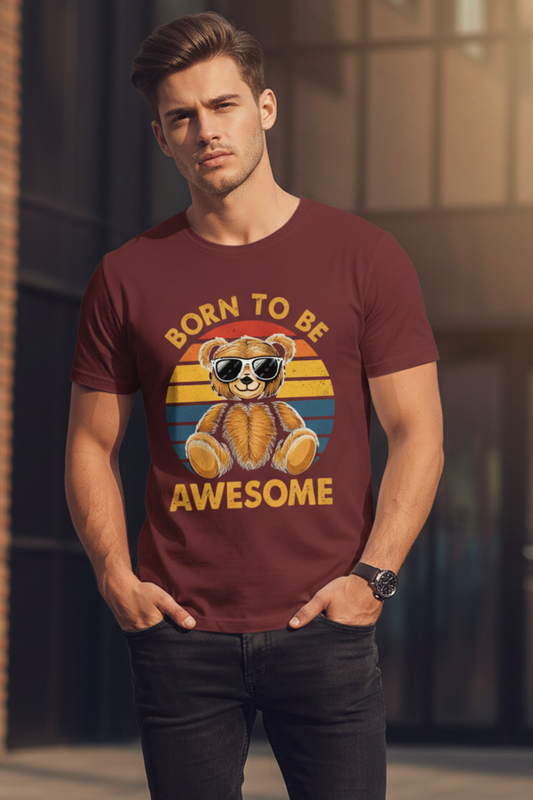 Born to Be Awesome Unisex Crew T-Shirt | June First Store
