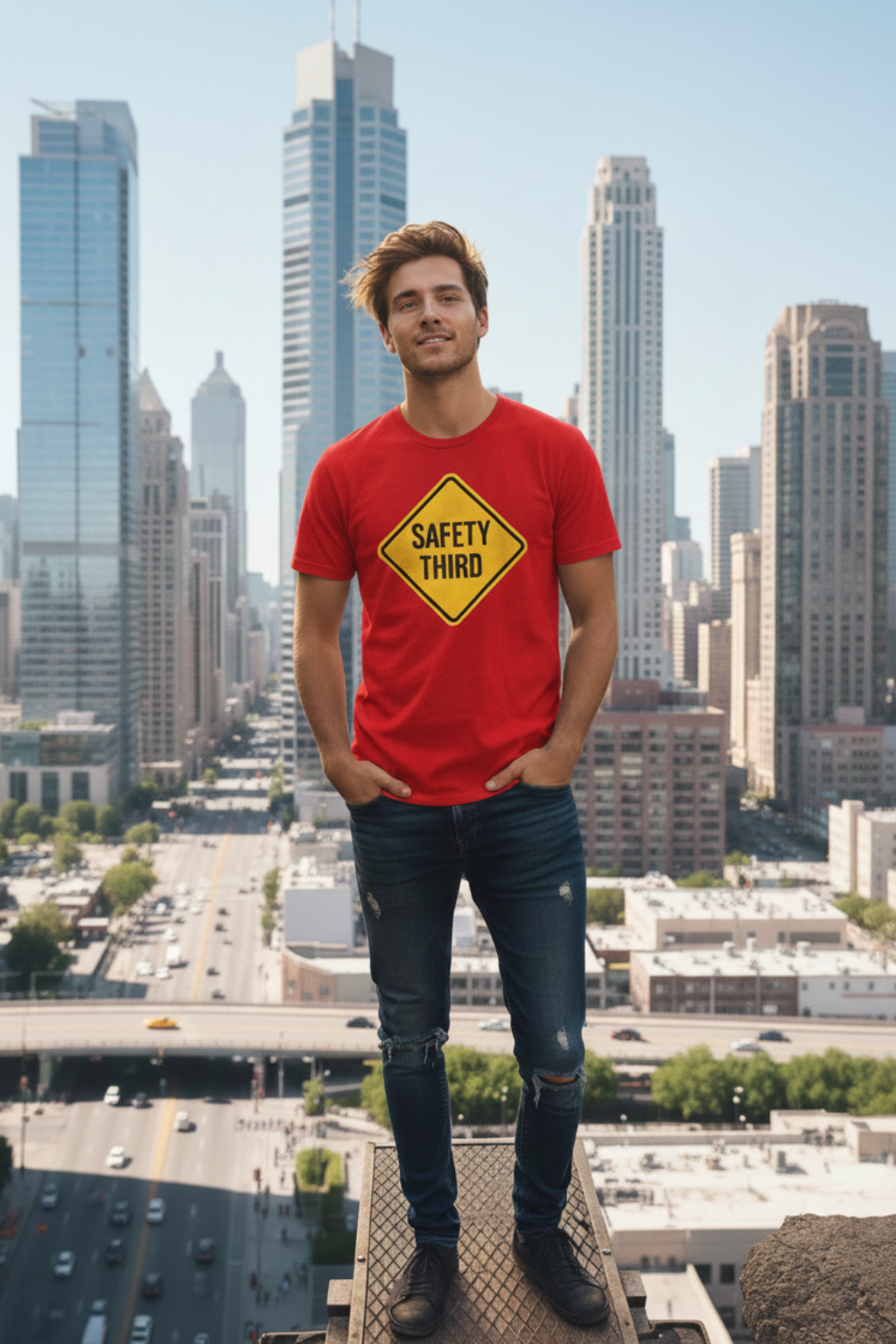 SAFETY THIRD Unisex Classic Crew T-Shirt | June First Store
