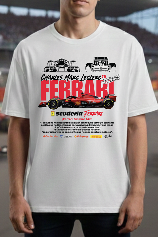 Men’s Unisex Oversized Cotton T-Shirt – Scuderia Graphic Tee | June First Store