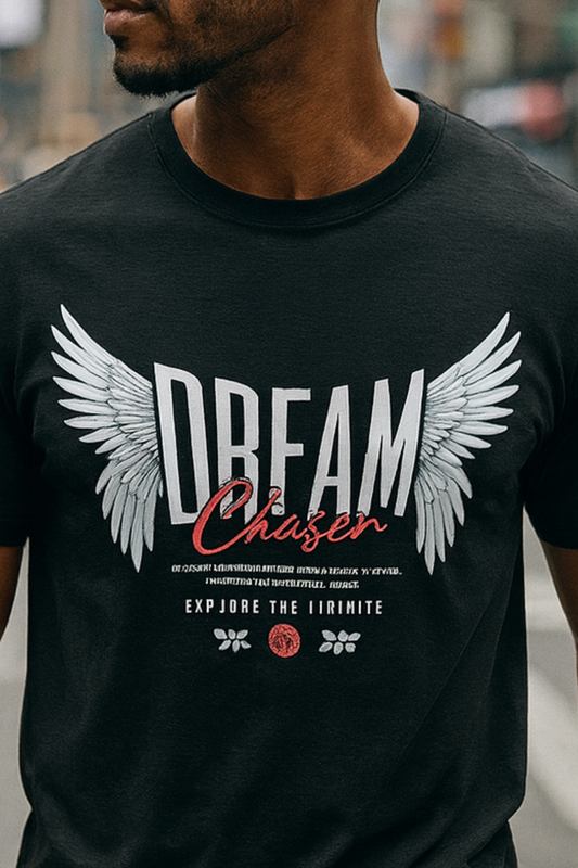 Men’s Unisex Oversized Cotton T-Shirt – Dream Chaser Graphic Tee | June First Store