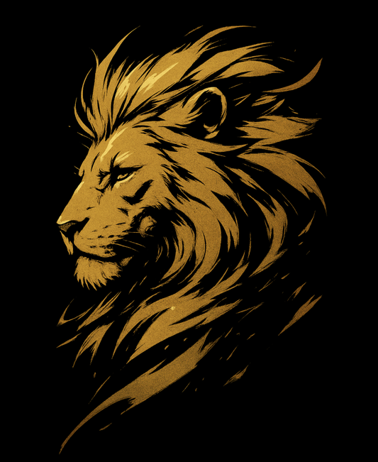 Golden Lion Unisex Supima Cotton T-Shirt | Premium Gold Print | June First Store