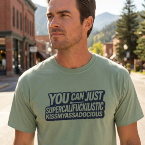 Oversized unisex graphic t shirt with bold sarcastic print