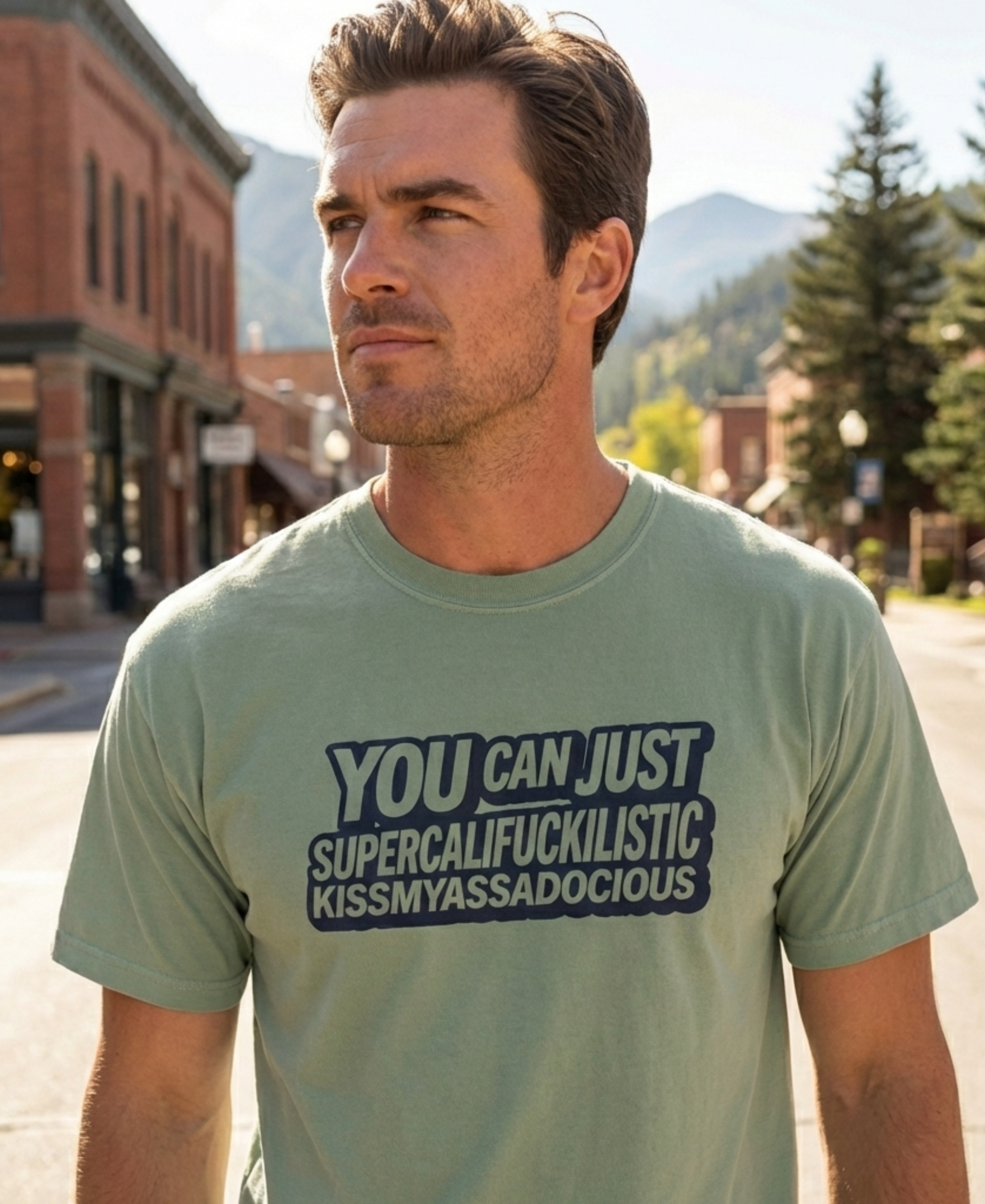 Oversized unisex graphic t shirt with bold sarcastic print