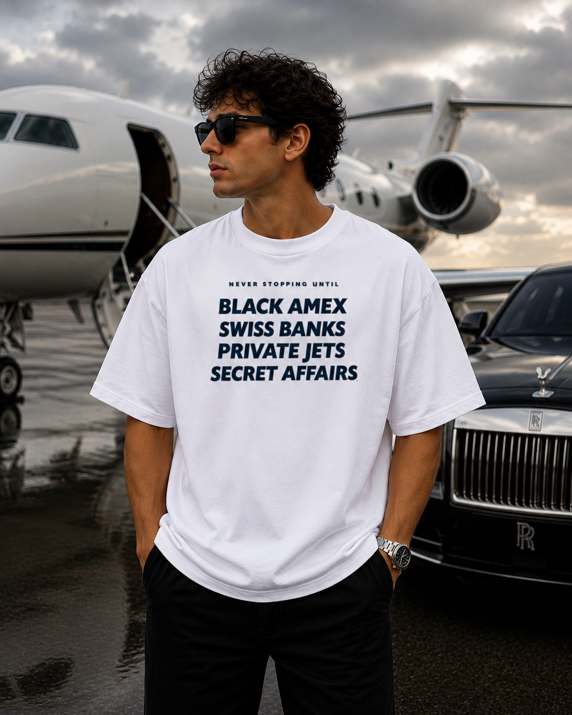 Never Stopping Until Graphic Oversized T-Shirt