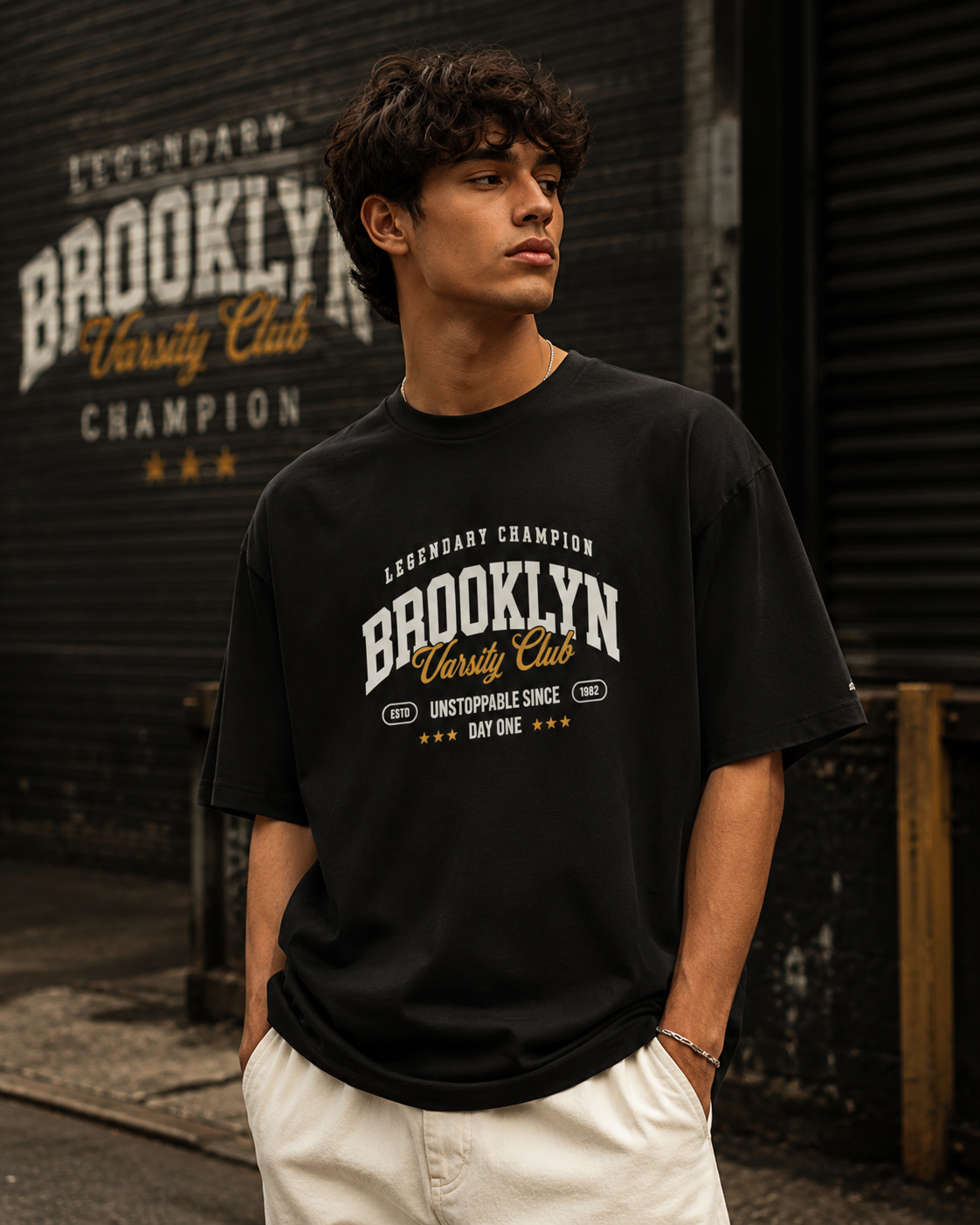 Brooklyn Varsity Club Oversized T-Shirt - Image 2